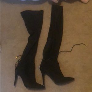 Black over the knee boots